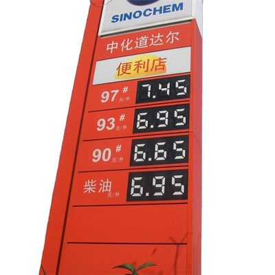 Reflective Type IP65 Gas Station Price Signs Led Digit Price Display Board