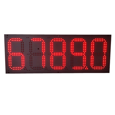 Remote Control 12 Inches Led Petrol Price Displays Single Color Digital Changeable Display